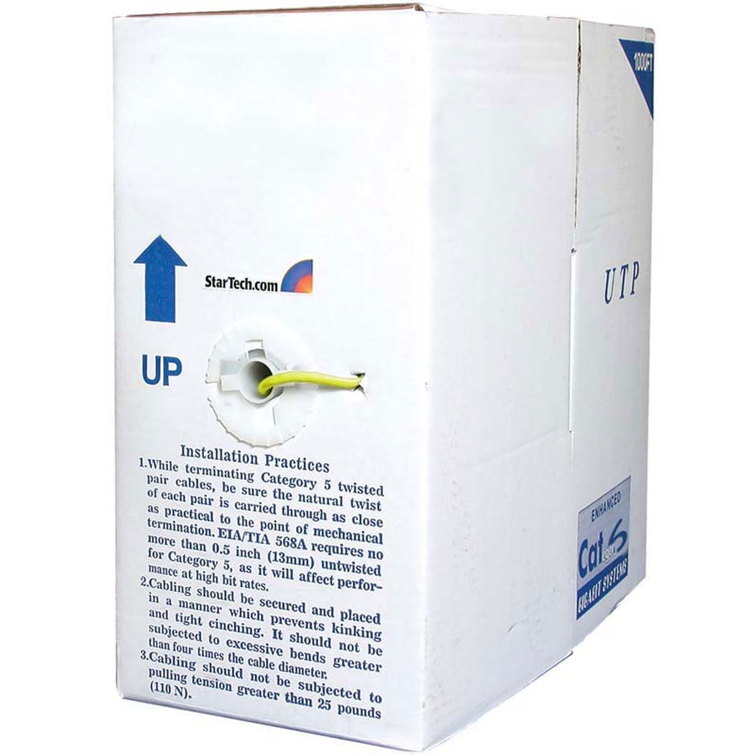 Cat6 Bulk Yellow Stranded Patch Cab 1000ft