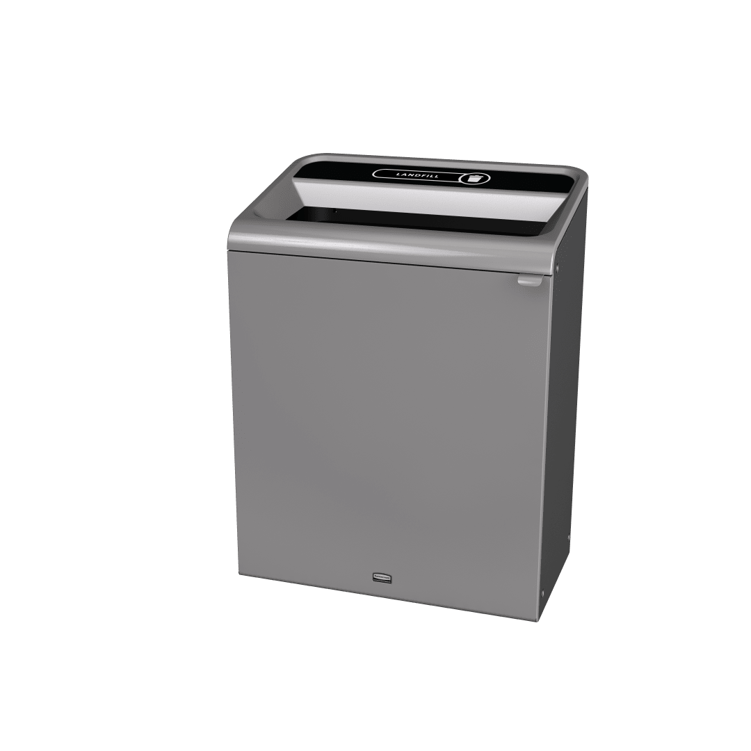 Rubbermaid Commercial Products Configure™ 45 Gal 1-Stream Landfill Trash Can, Grey Stenni