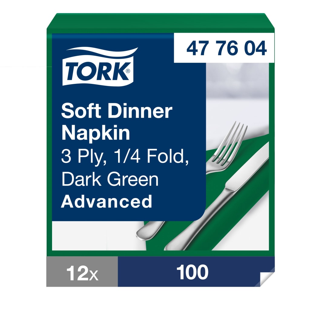 Tork Soft Dark Green Dinner Napkin