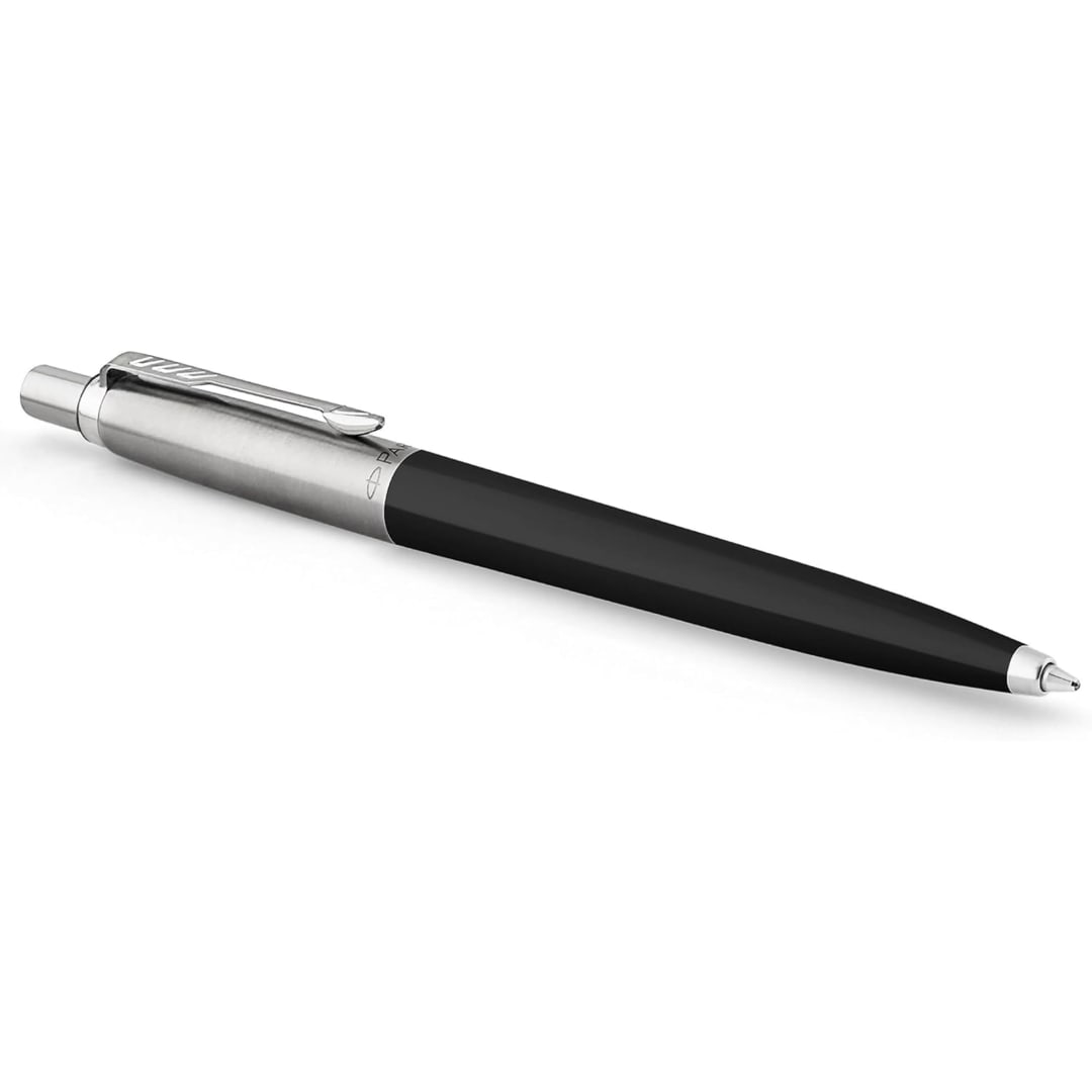 Parker Jotter Originals Ballpoint Pen, Classic Black Finish, Medium Nib, Blue Ink, Blister Pack