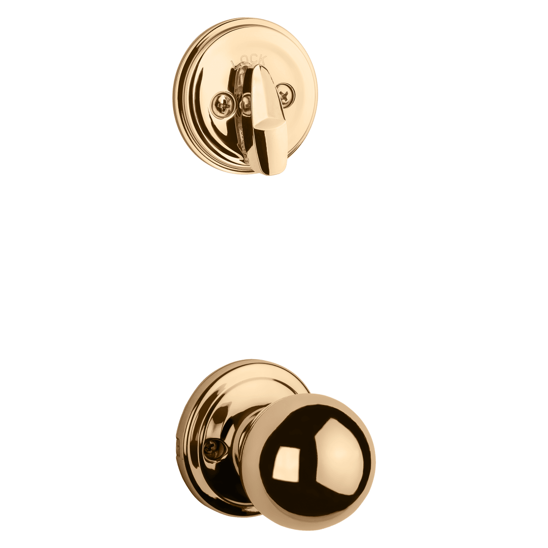 966 Single Cylinder Interior Pack w/Circa Knob for Signature Series Handlesets in Polished Brass