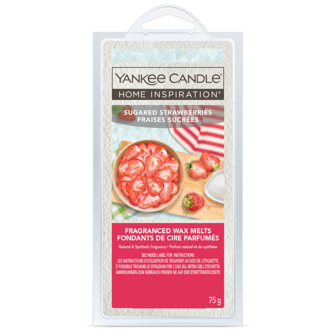 Yankee Candle® Home Inspiration Scented Wax Melts | Sugared Strawberries Wax Melts | Up to 4 Hours of Fragrance | 6 Count