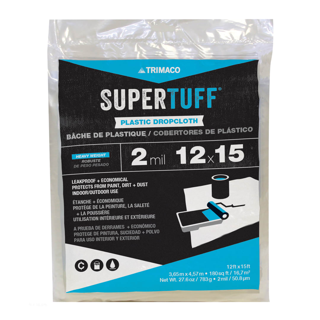 Plastic Dropcloth, 2mil, 12'x15'