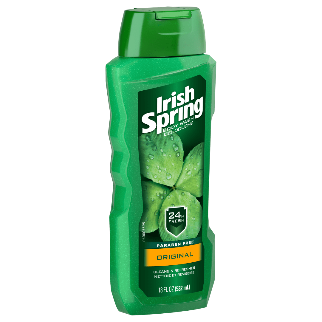 Irish Spring Original Face & Body Wash, Moisturizing Body Wash Washes Away Bacteria - 18 fluid ounce.