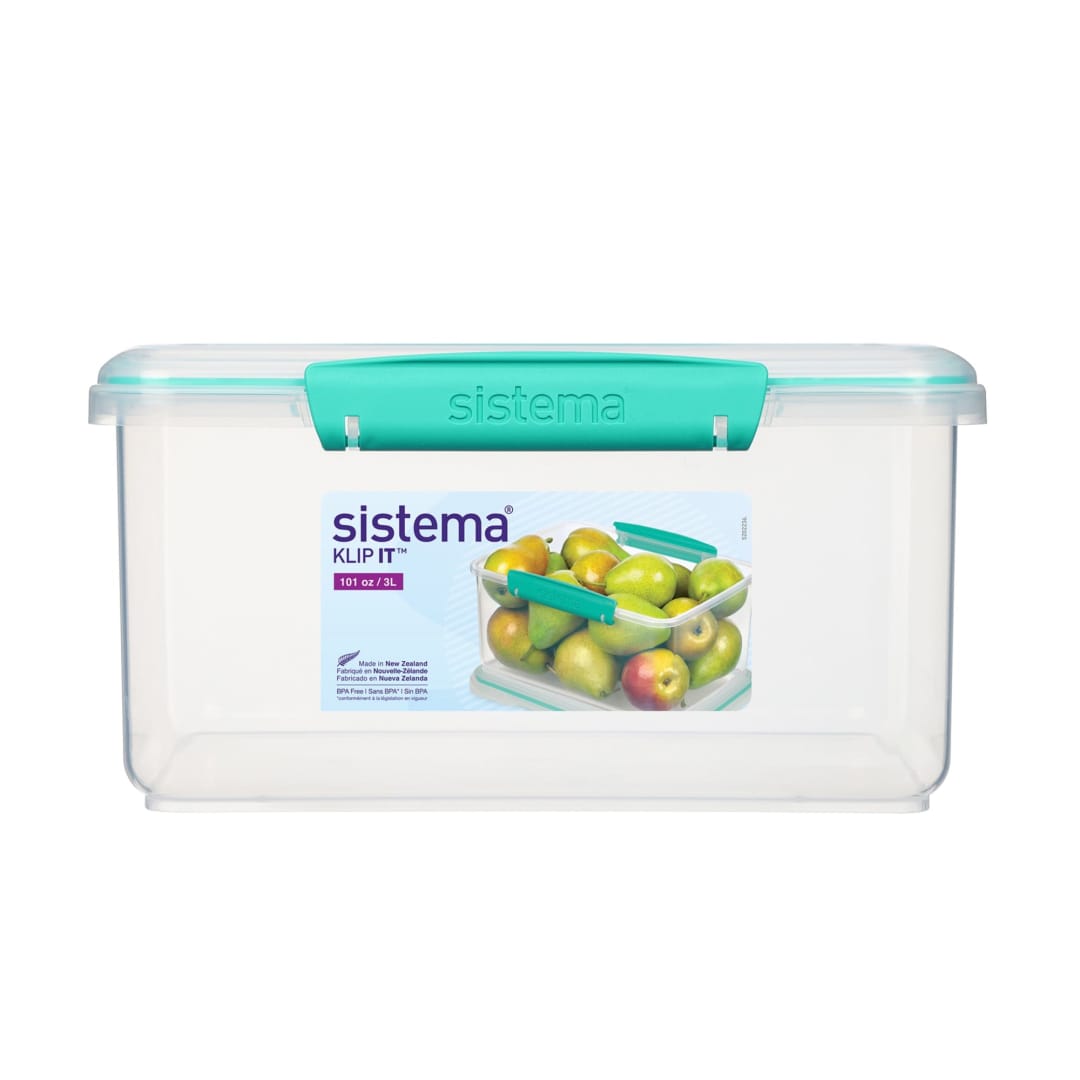 Sistema Klip-It Rectangle 3 L Plastic Food Storage Container