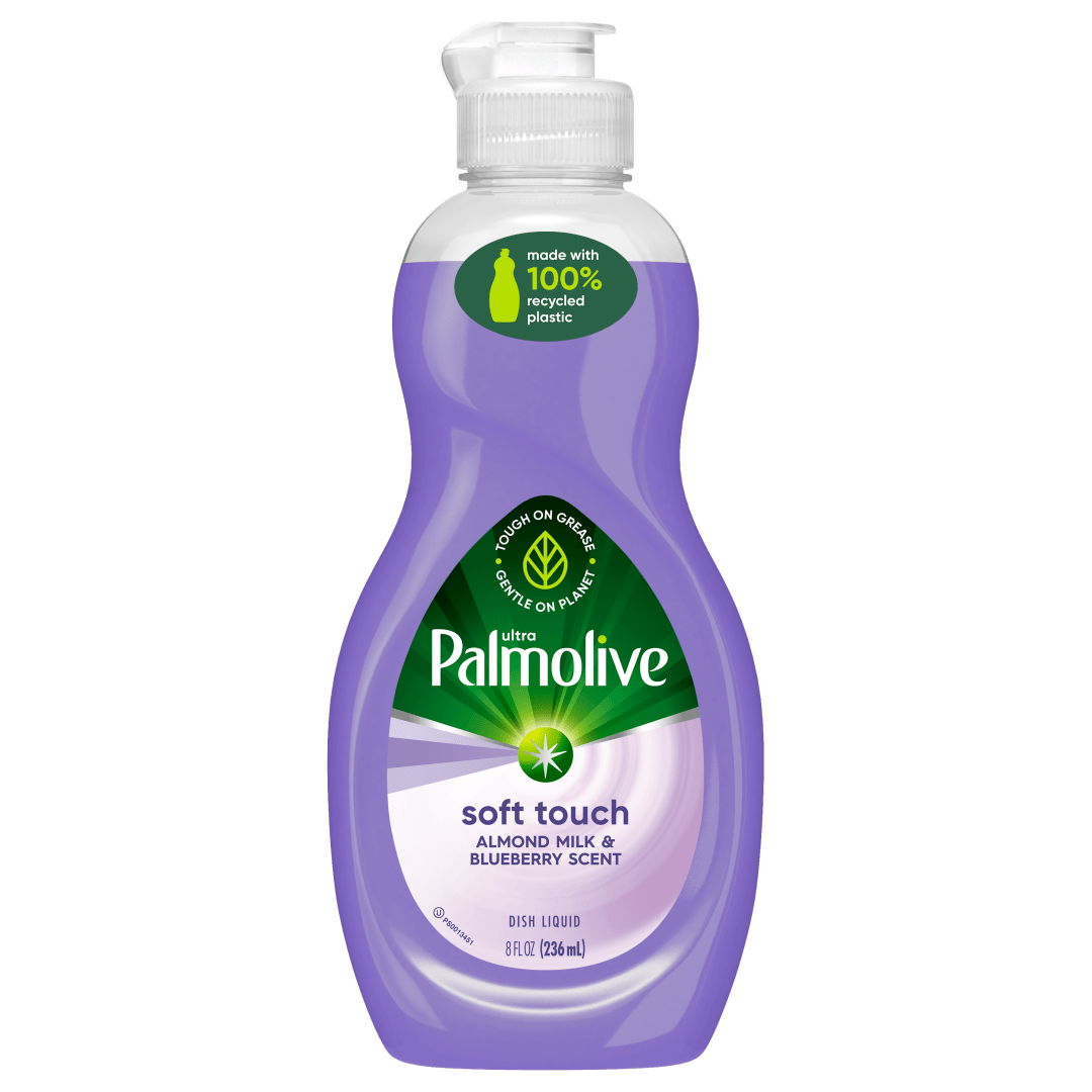 Palmolive Ultra Dishwashing Liquid Dish Soap, Soft Touch Almond Milk & Blueberry Scent - 8 Fluid Ounce