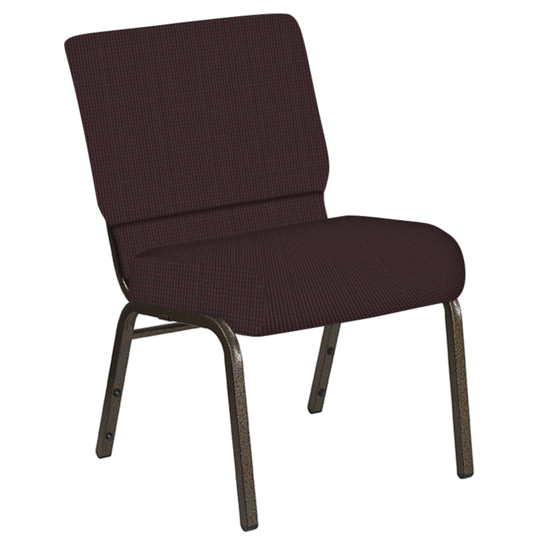 Embroidered 21''W Church Chair in Mainframe Prism Fabric - Gold Vein Frame