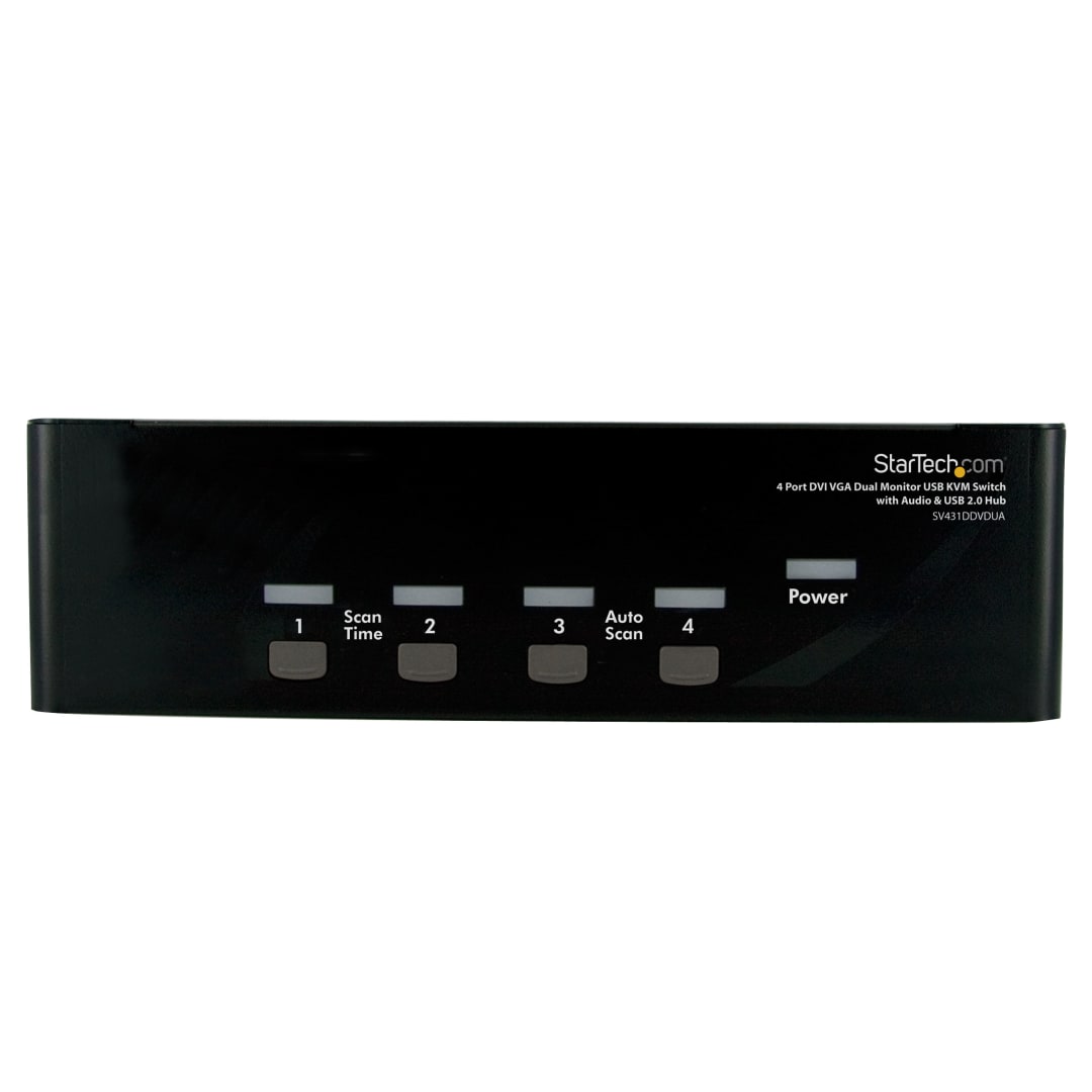 4 Port KVM Switch DVI VGA Dual Monitor KVM Switch