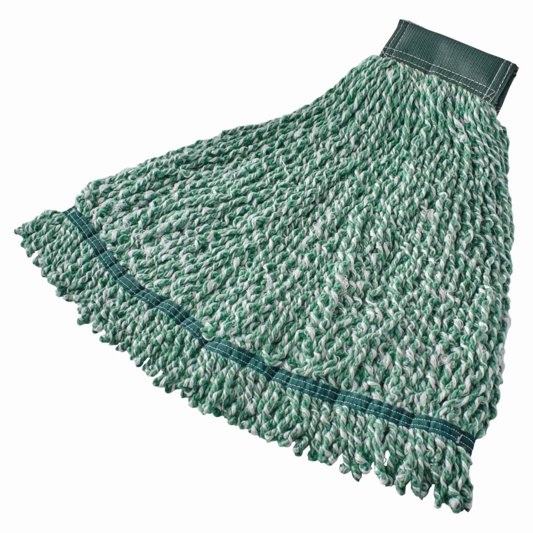 24 OZ Web Foot® Microfiber Wet Mop, 5" Headband, Green
