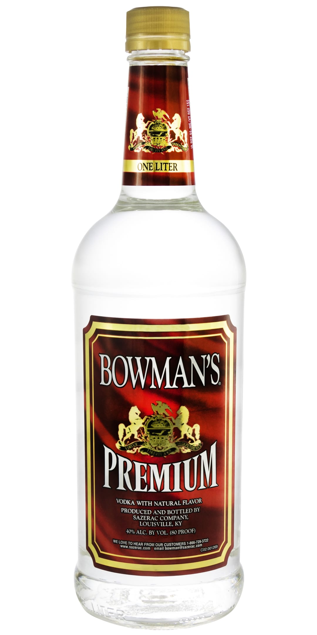 Bowman's Premium Vodka 1l 80 Proof