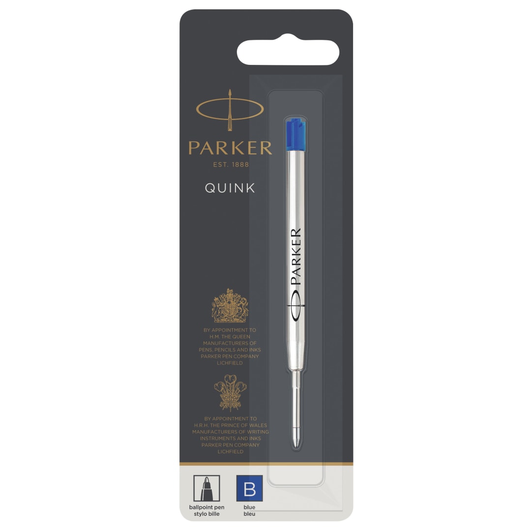 Parker Recambios de tinta para bolígrafos | punta gruesa | tinta azul | paquete de 1
