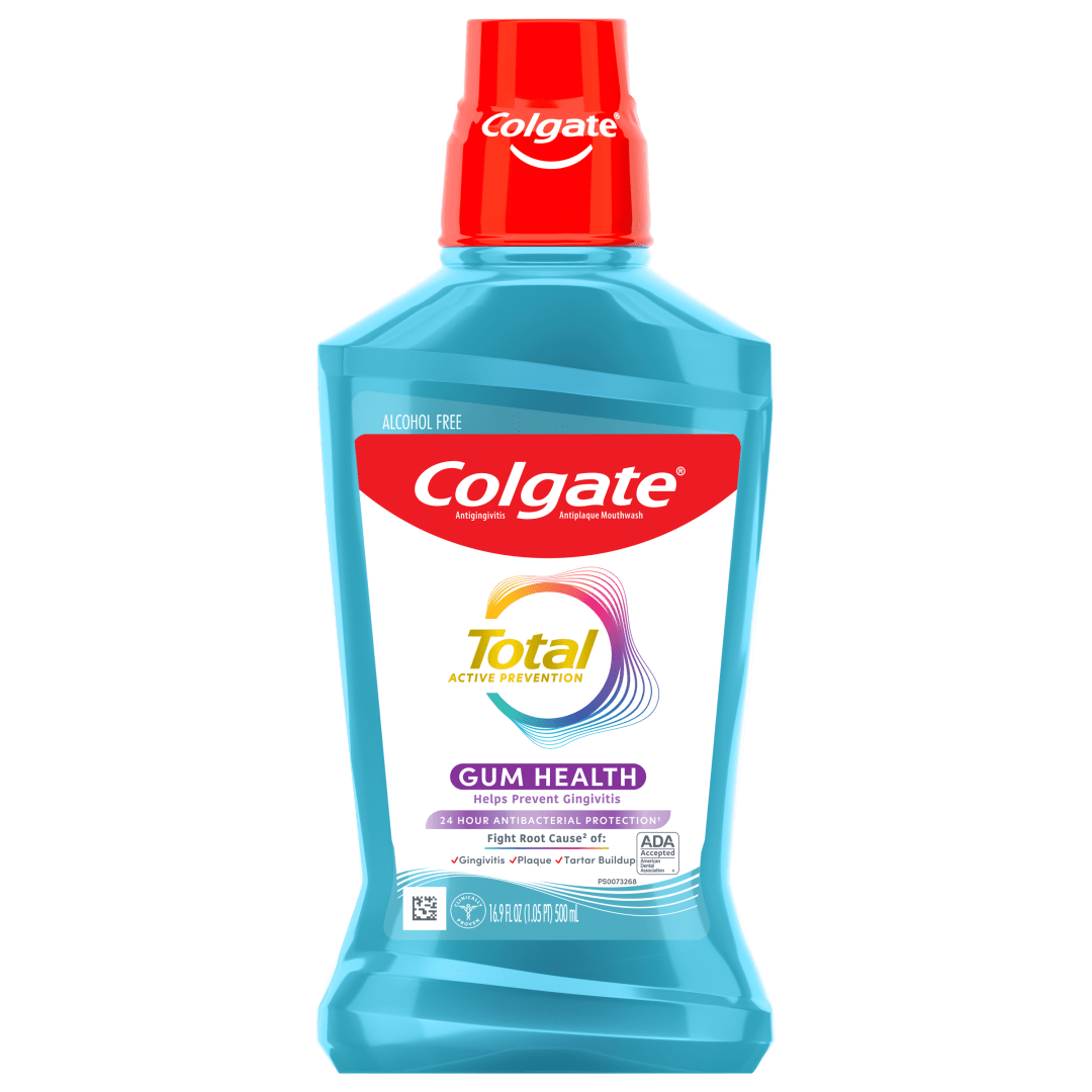Colgate Total Gum Health Alcohol Free Mouthwash, Clean Mint, 500 mL