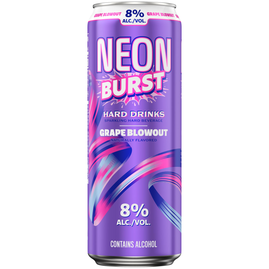 Neon Burst Grape Blowout Hard Drinks 25 fl oz Can, 8% ABV