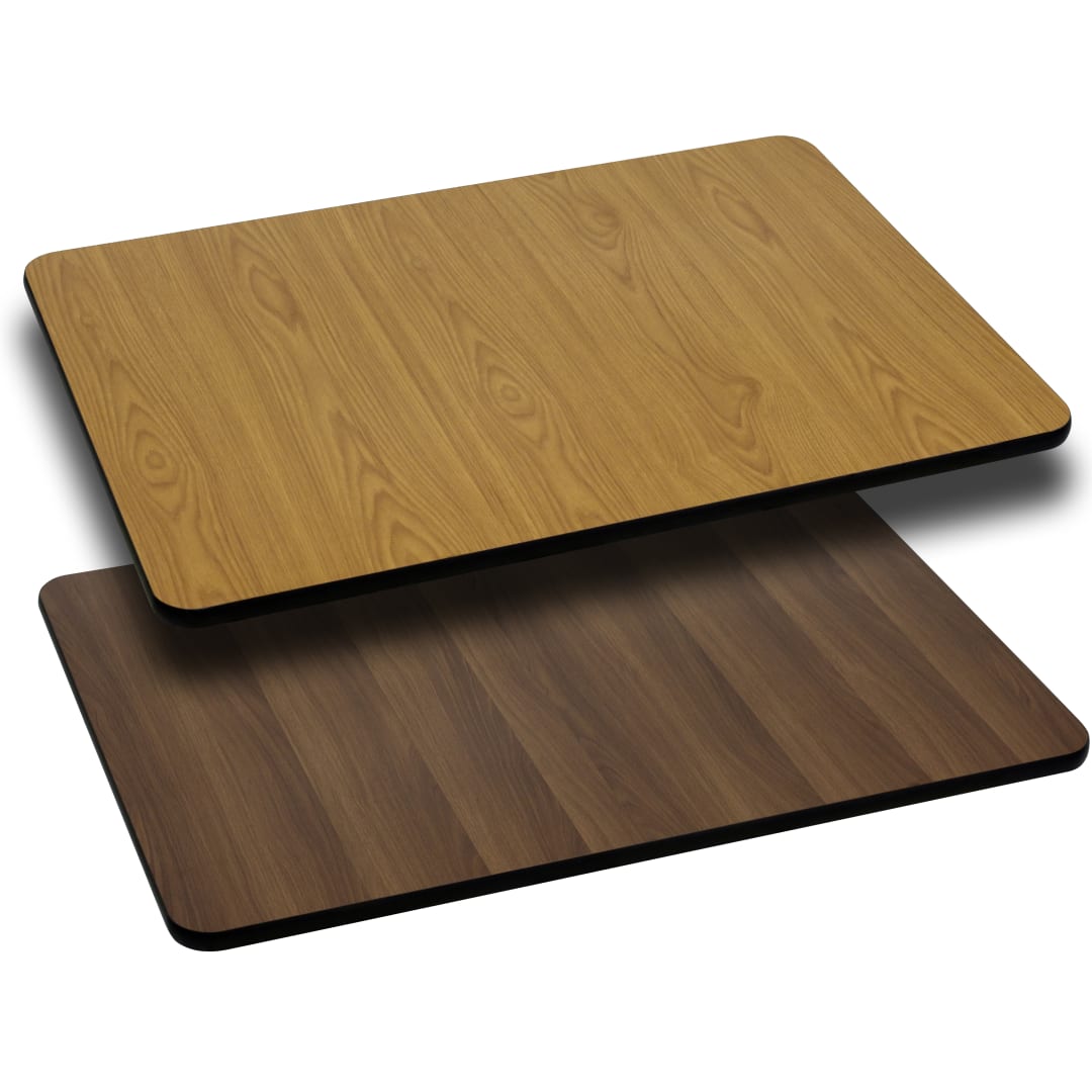 Glenbrook 30'' x 60'' Rectangular Table Top with Natural or Walnut Reversible Laminate Top