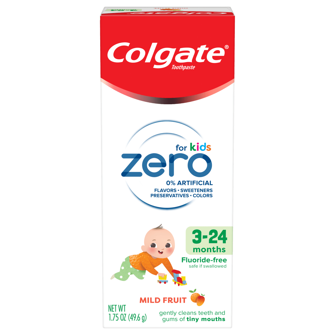 Colgate Zero Baby and Toddler Fluoride Free and SLS Free Toothpaste, Natural Mild Fruit - 1.75 Ounce