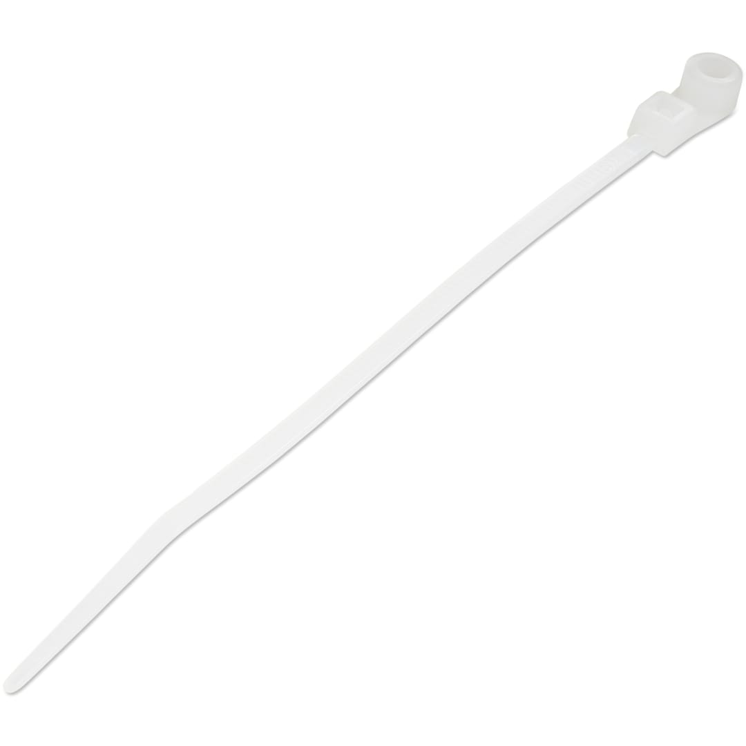 100 Pack of Plastic Zip Ties With Screw Hole 4