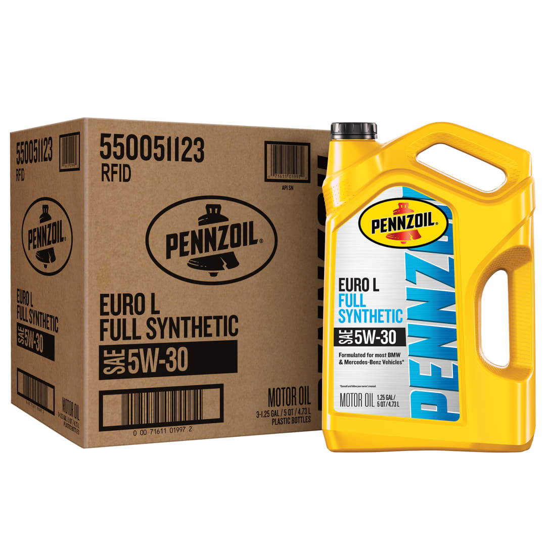 Pennzoil Platinum Euro L Full Synthetic 5W-30 Motor Oil, 5 Quart (3 Pack)