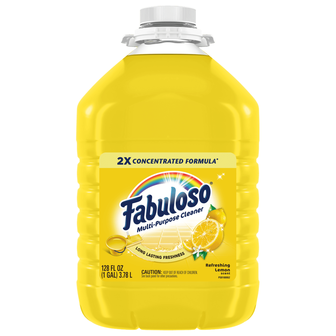 Fabuloso 2X Multi-Purpose Cleaner, No Rinse Floor Cleaner, Long-Lasting Freshness, Refreshing Lemon Scent, 128 fl oz