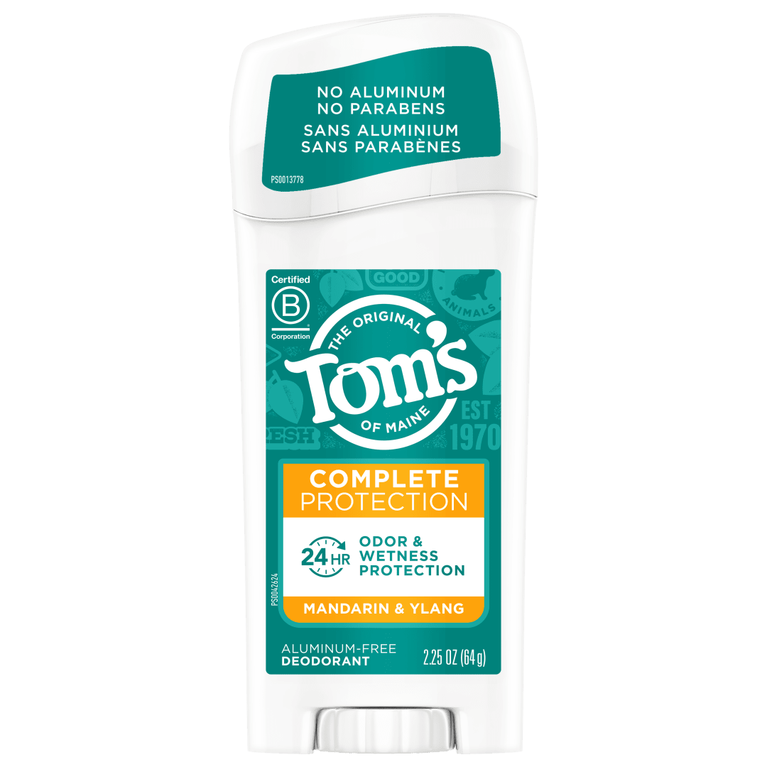 Tom's of Maine Complete Protection Aluminum-Free Natural Deodorant for Women, Mandarin & Ylang, 2.25 oz.
