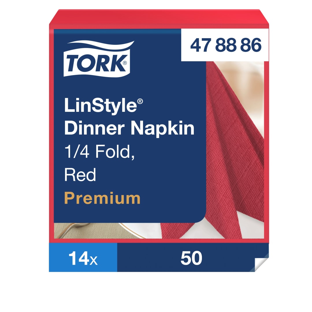 Tork Premium LinStyle® Red Dinner Napkin