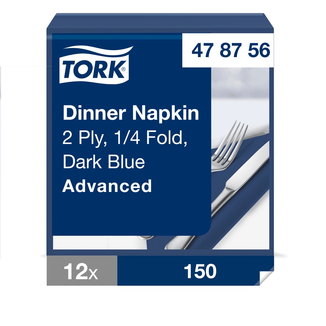 Tork Dark Blue Dinner Napkin