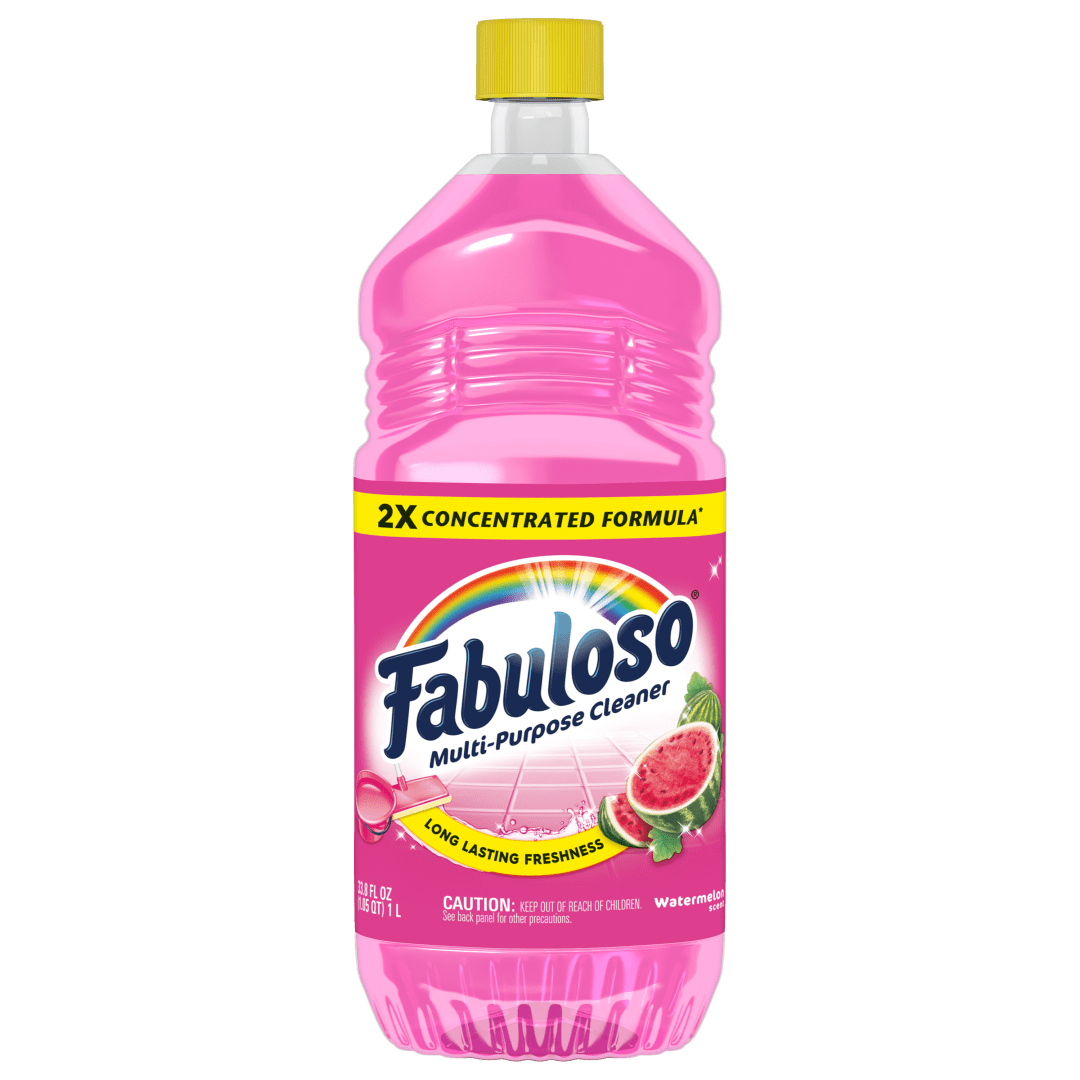 Fabuloso 2X Multi-Purpose Cleaner, No Rinse Floor Cleaner, Long-Lasting Freshness, Watermelon Scent, 33.8 fl oz