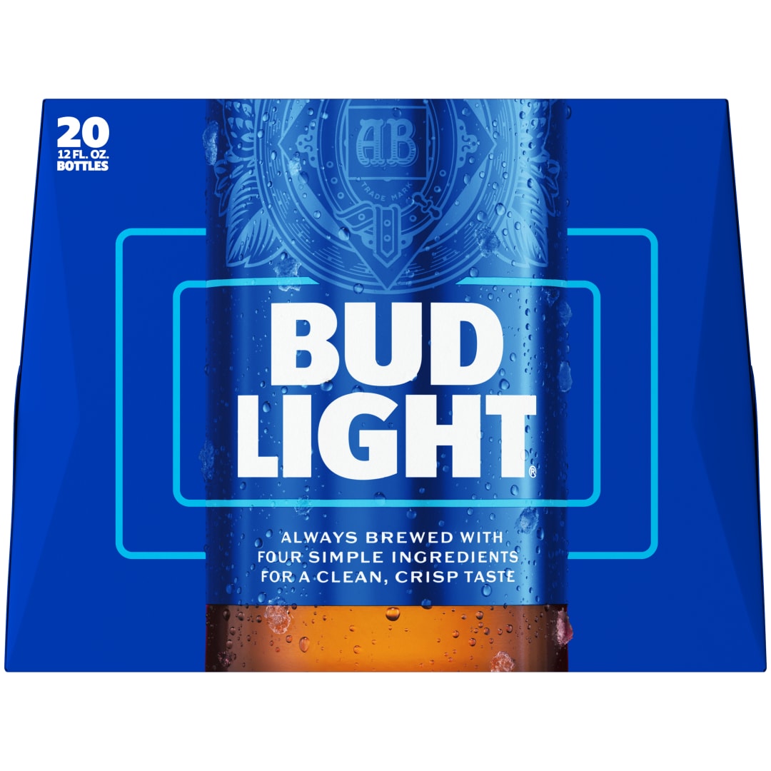 Bud Light American Lager Beer 20 Pack, 12 fl oz Bottle