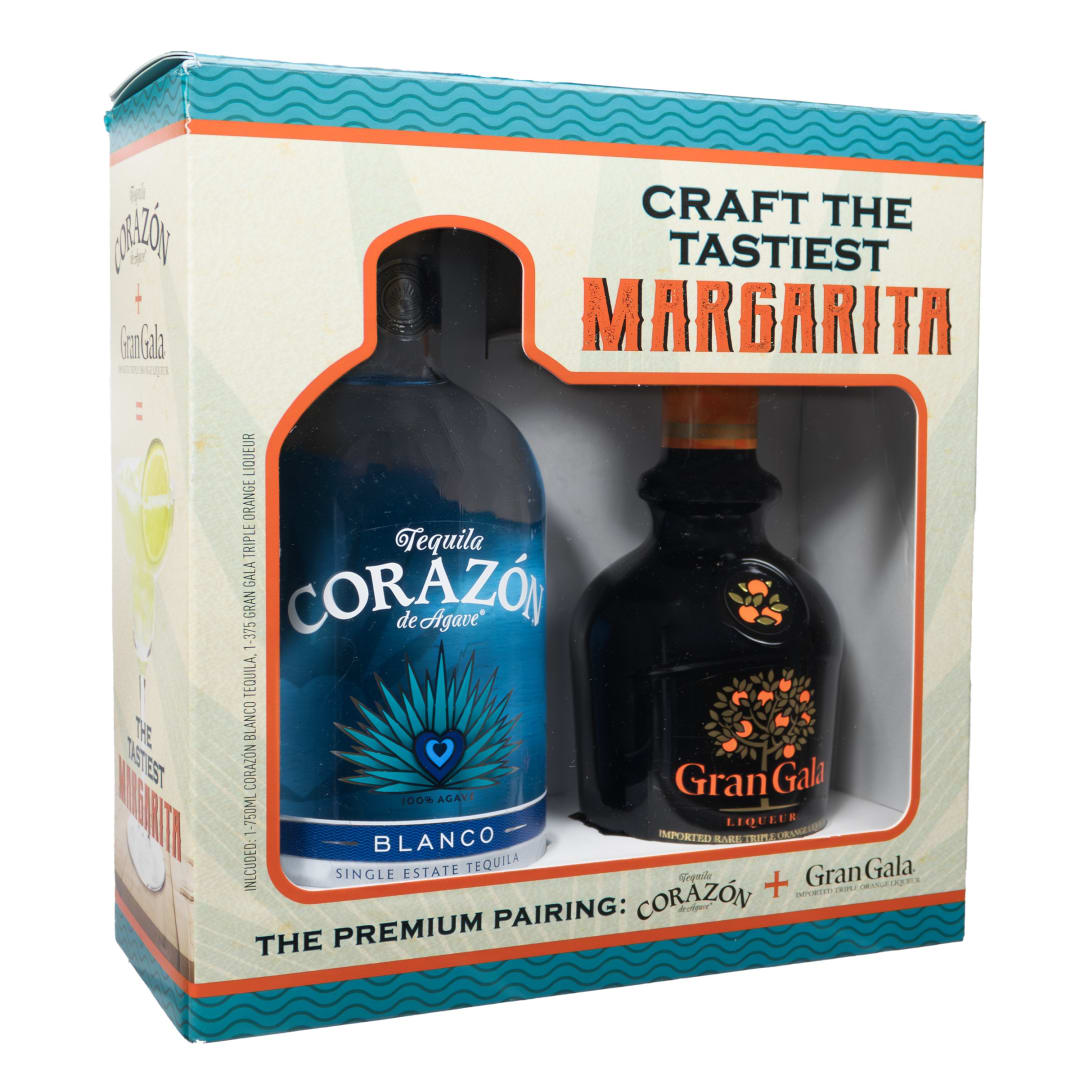 Gran Gala Orange Liqueur and Corazon Blanco Tequila 6 Pack 375ml and 750ml 80 Proof