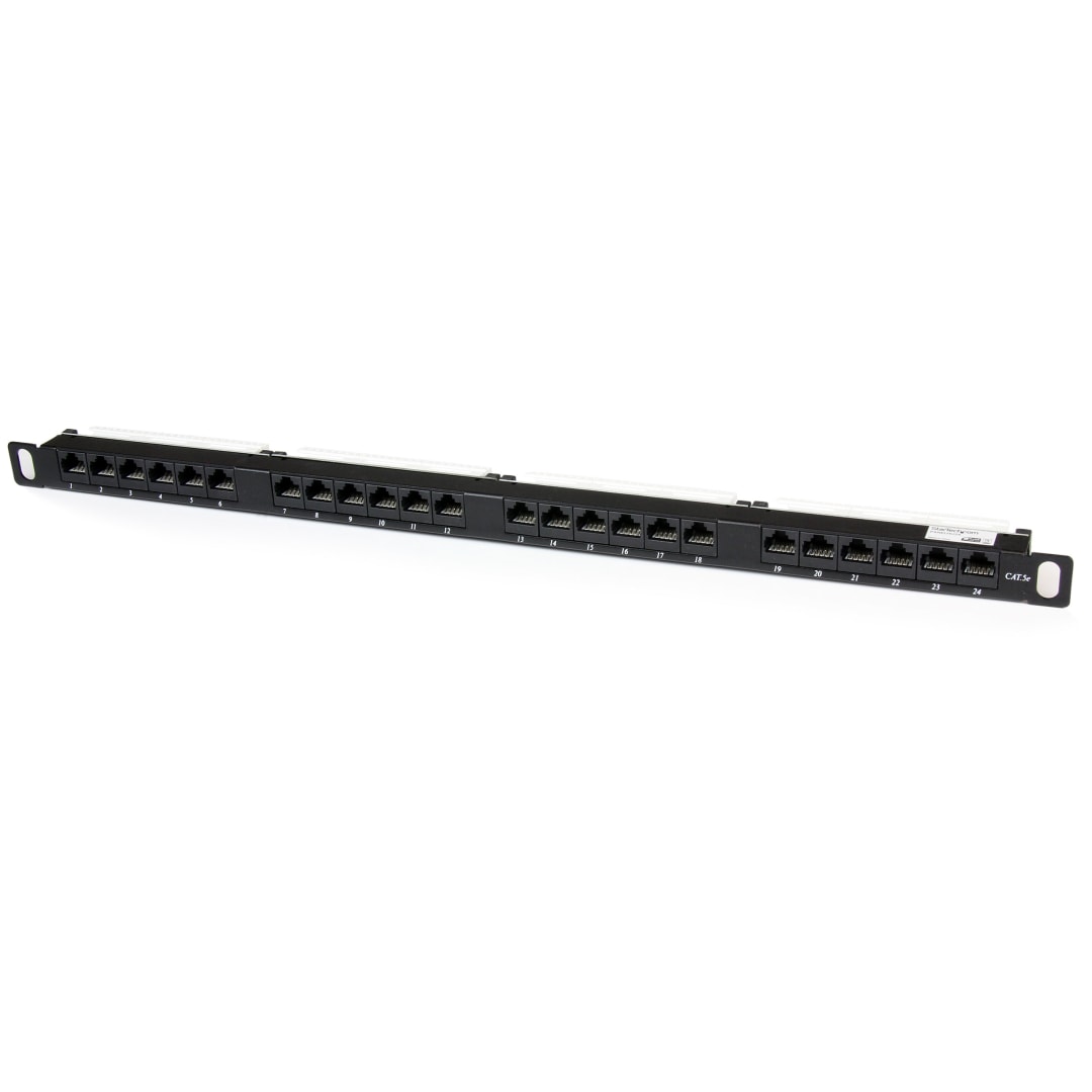 24 Port 1 2U Rackmount Cat5e 110 Patch Panel