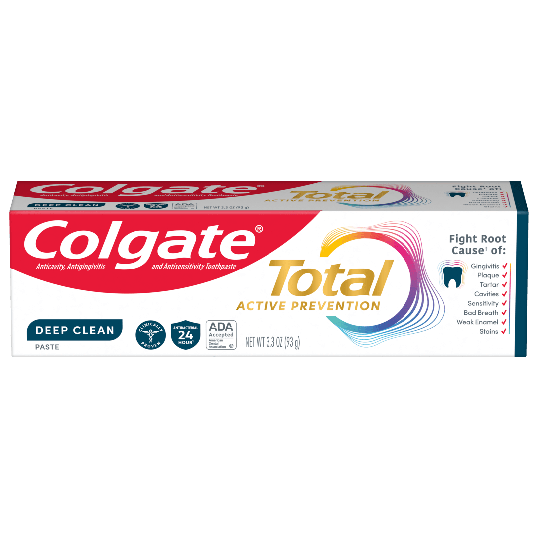 Colgate Total Active Prevention Deep Clean Toothpaste, Mint, 3.3 oz