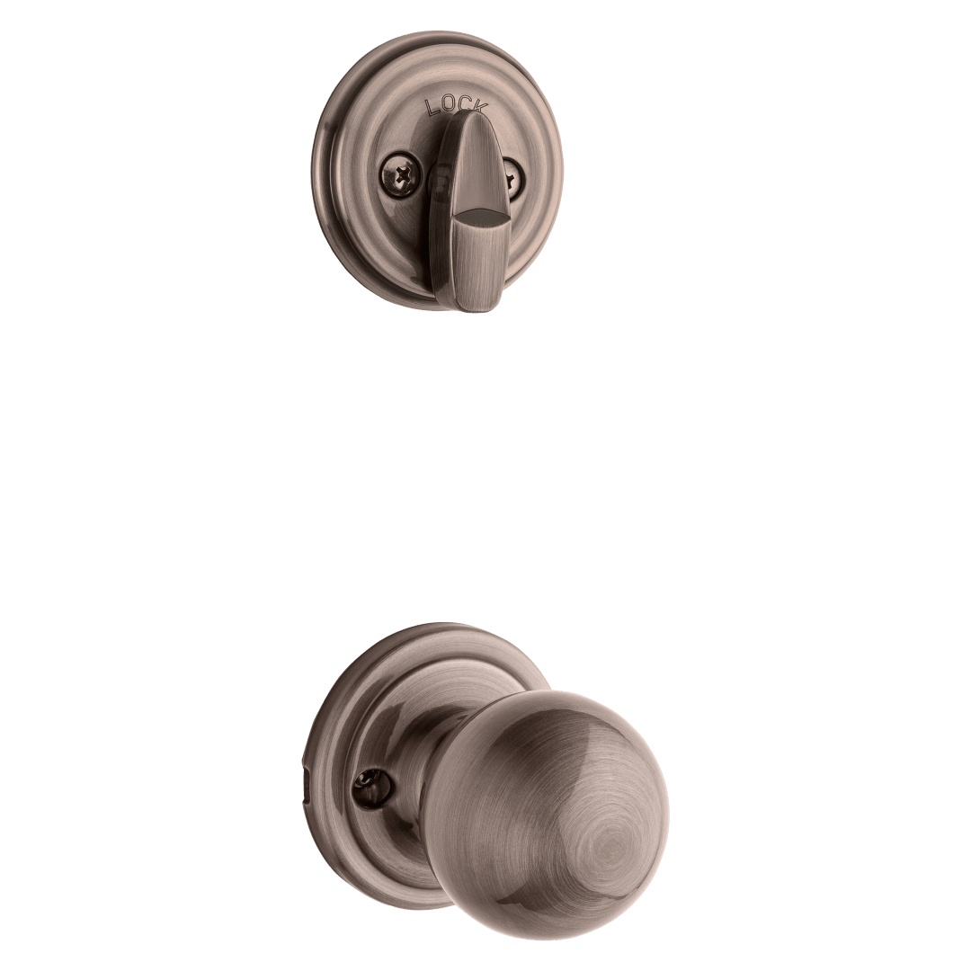 966 Single Cylinder Interior Pack w/Circa Knob for Signature Series Handlesets in Antique Nickel