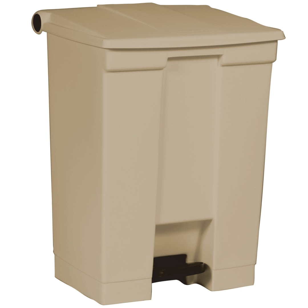 Rubbermaid Commercial Products 18 Gallon Legacy Step-On Trash Can, Beige
