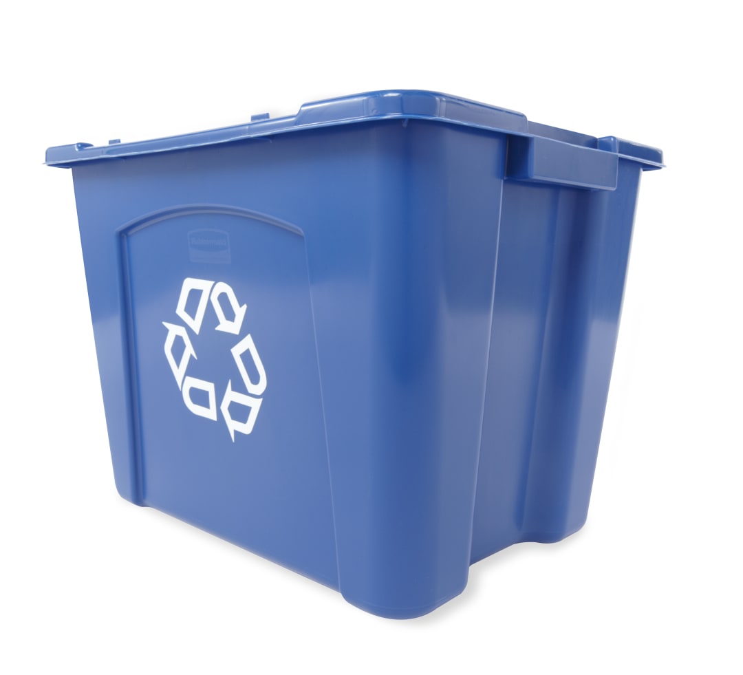 Rubbermaid Commercial Products 14 Gallon Recycling Box, Blue