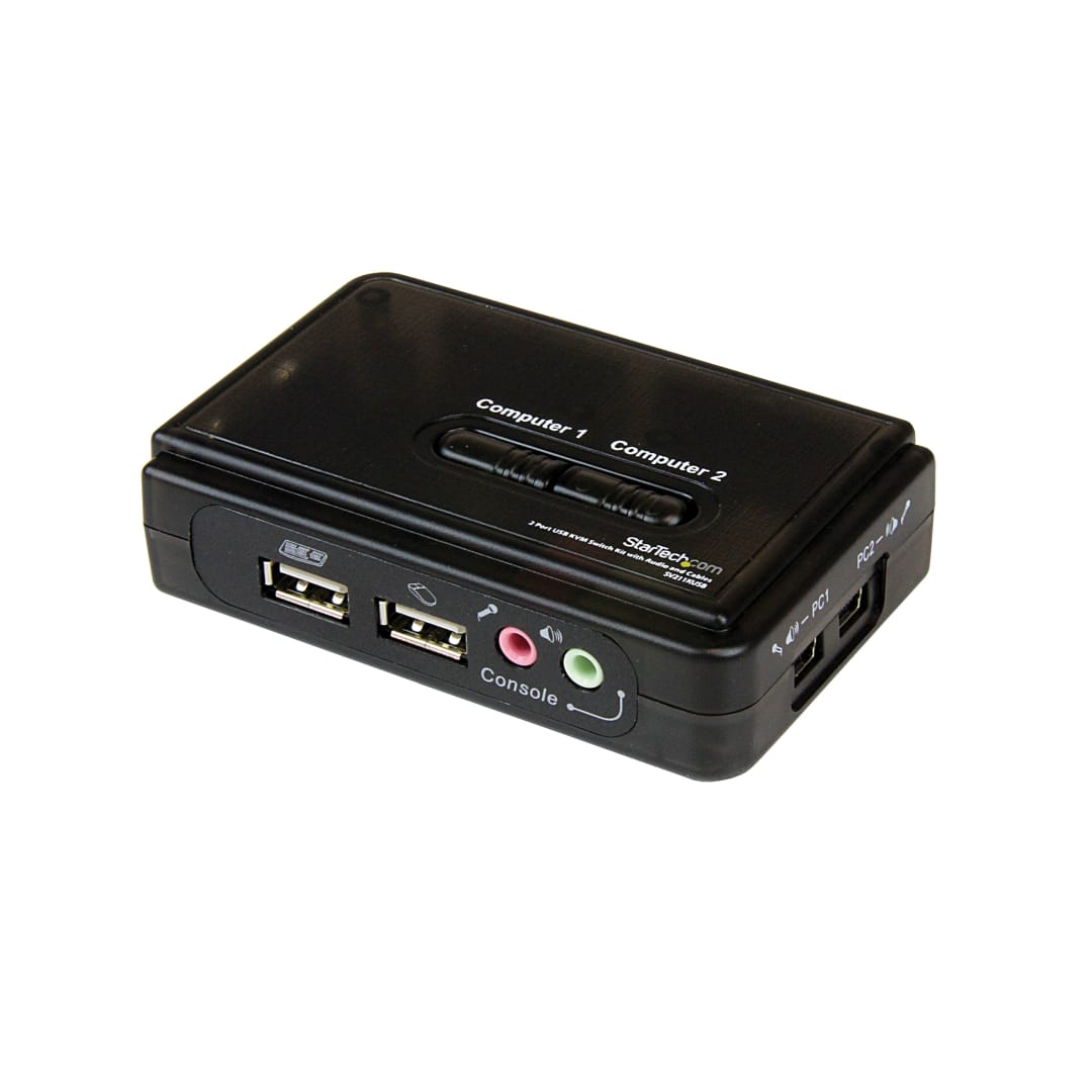 2 Port Micro USB KVM Kit with Audio and Cables