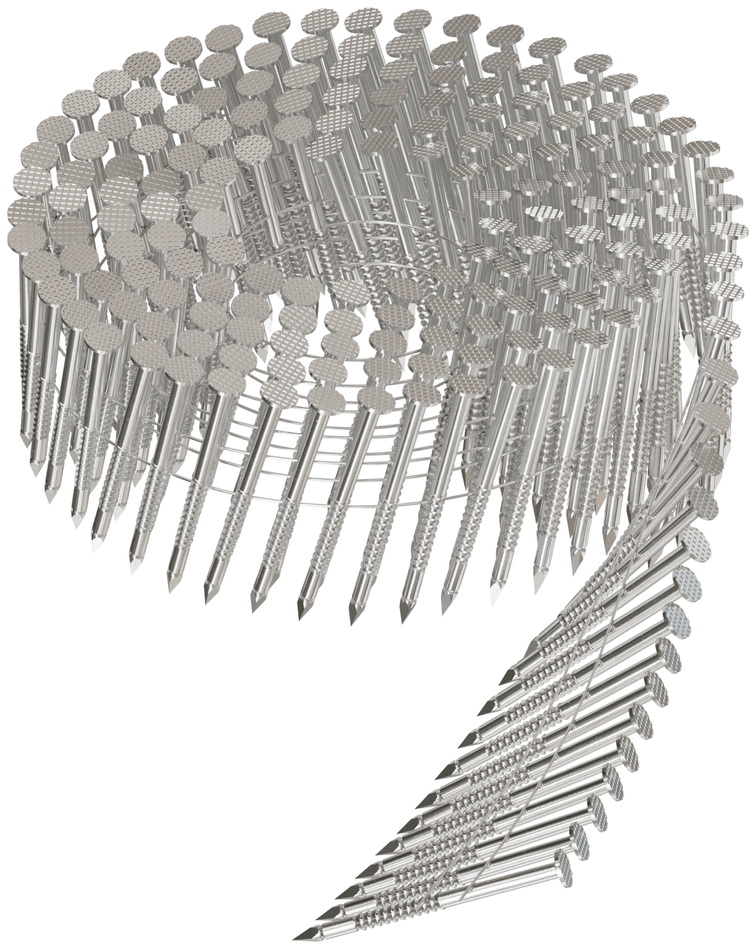 Simpson Strong-Tie S12A175PNB 15° Wire Coil, Full Round Head, Ring-Shank Decking/Framing Nail — 1-3/4 in. x .099 in. Type 304 (3600-Qty)