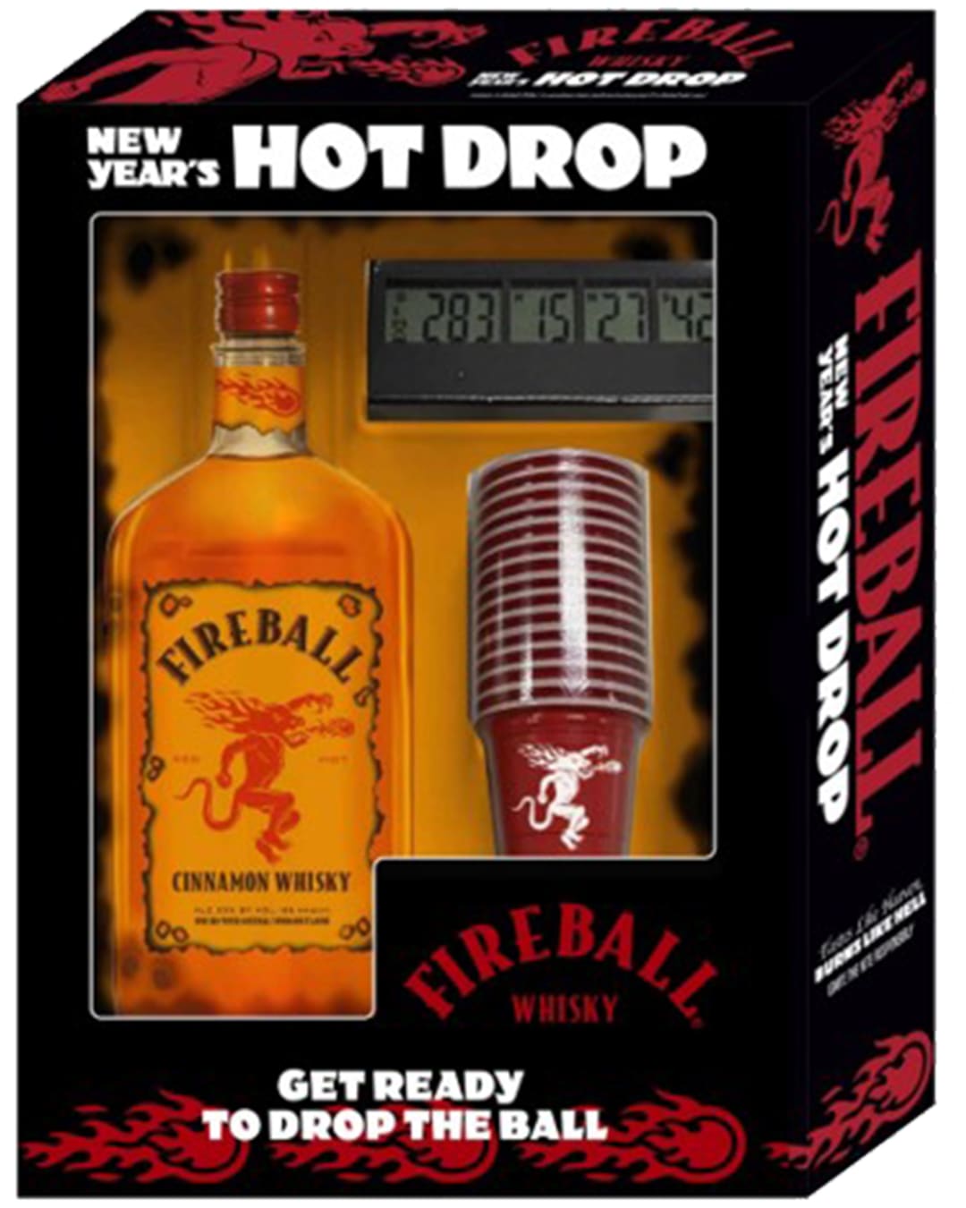 Fireball NYE Hot Drop Kit Cinnamon Whisky 750ml 66 Proof