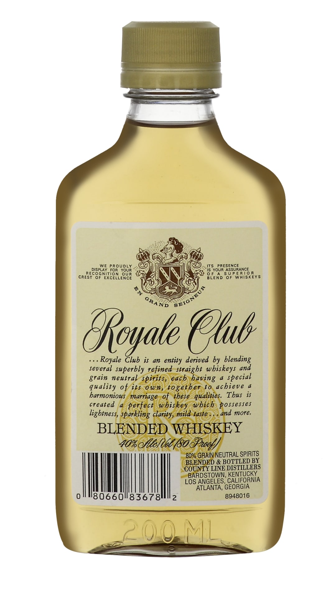 Royale Club Blend Whiskey 200ml 80 Proof