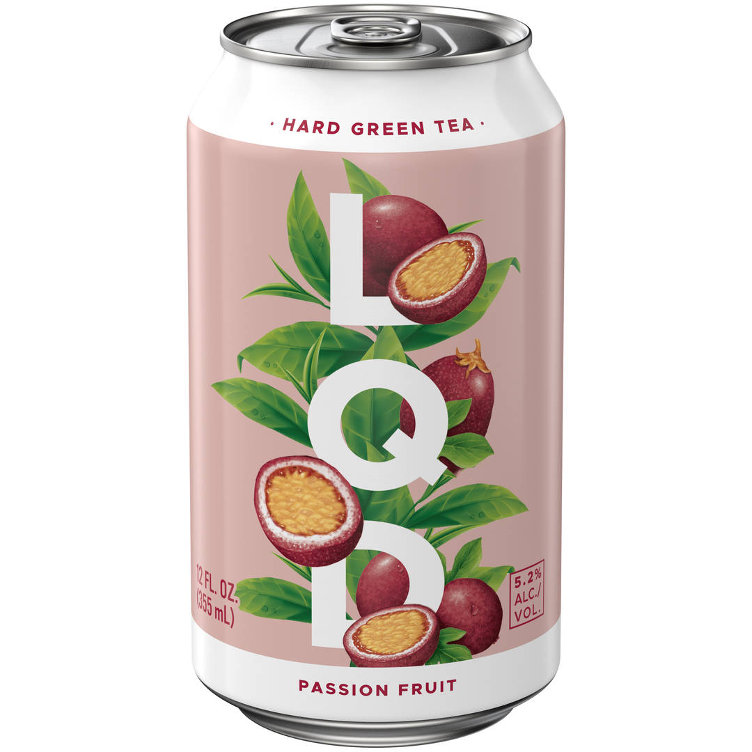 LQD Passion Fruit Hard Green Tea, 12 fl. oz. Can