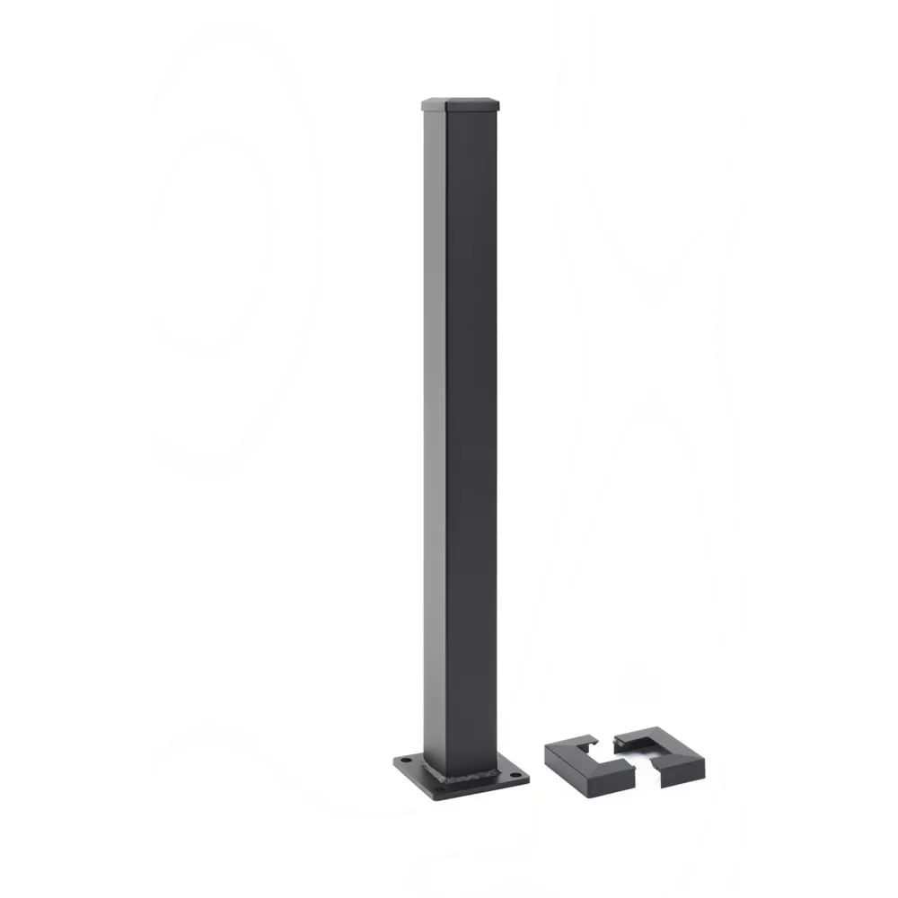 3-in x 3-in x 37-in Trex® Enhance™ Steel Rail Post in Charcoal Black