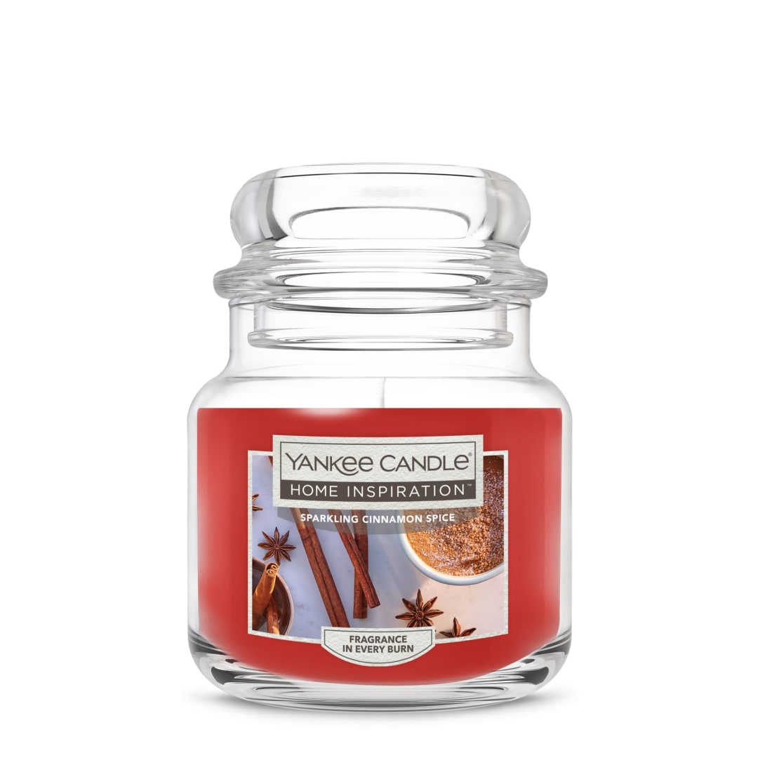 Yankee Candle Home Inspiration Sparkling Cinnamon Spice Medium Jar Candle