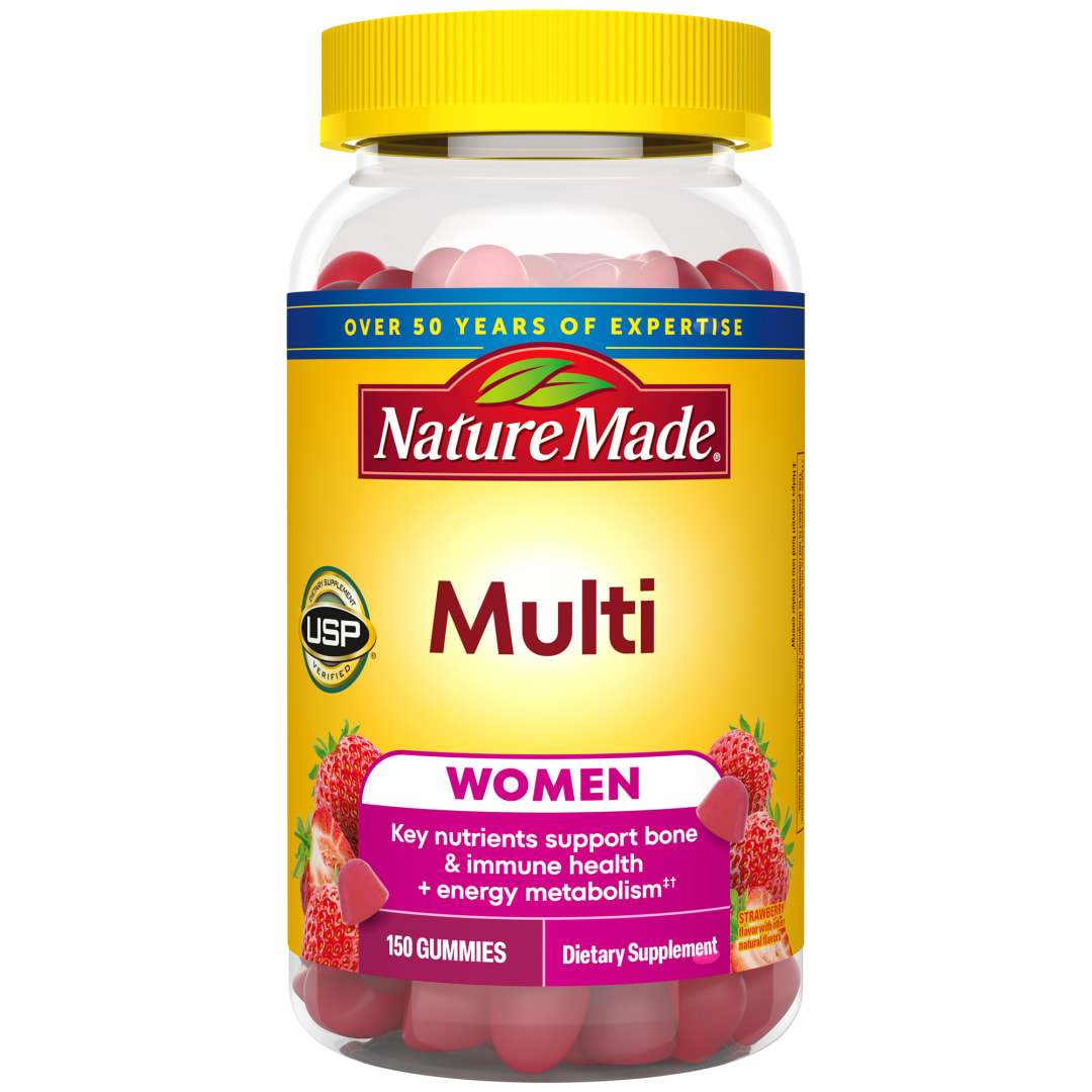 Nature Made Multivitamin For Women, Womens Gummy Multivitamins for Daily Nutritional Support, 150 Multi Vitamin Gummies, 75 Day Supply
