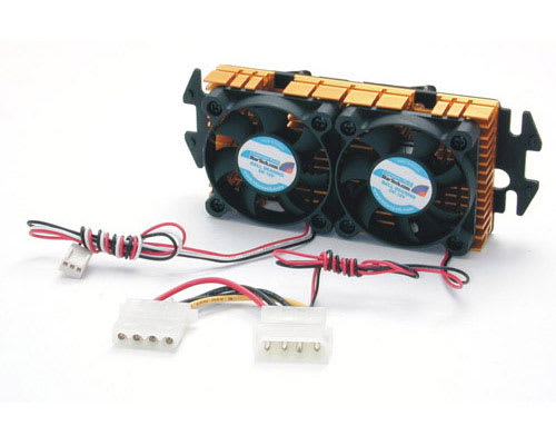*D*Pentium II/III CPU SECC2 Heatsink with Dual Ball-Bearing Fans *D*