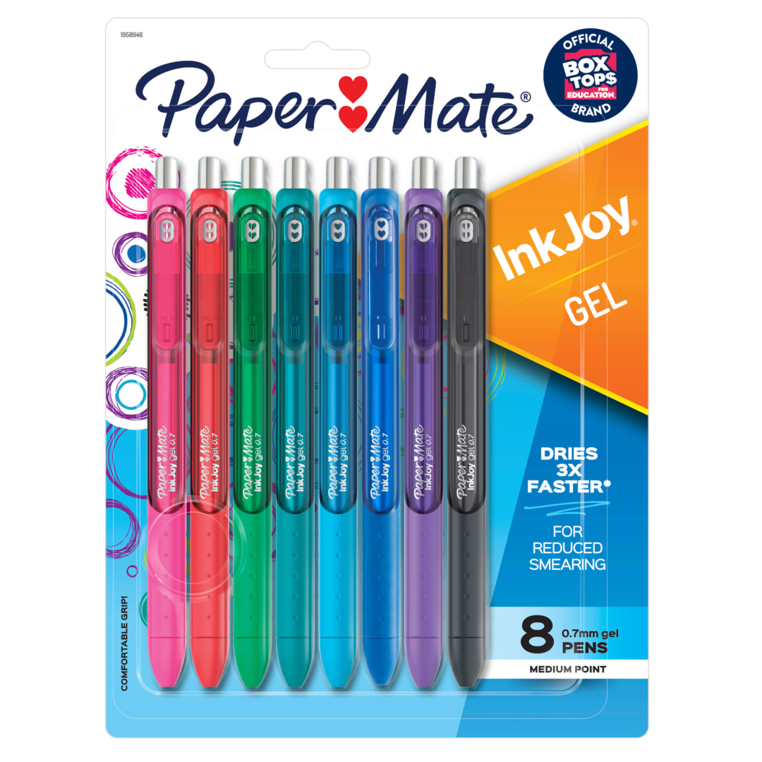Paper Mate® InkJoy® Gel Pens, Medium Point, Assorted, 8 Pack