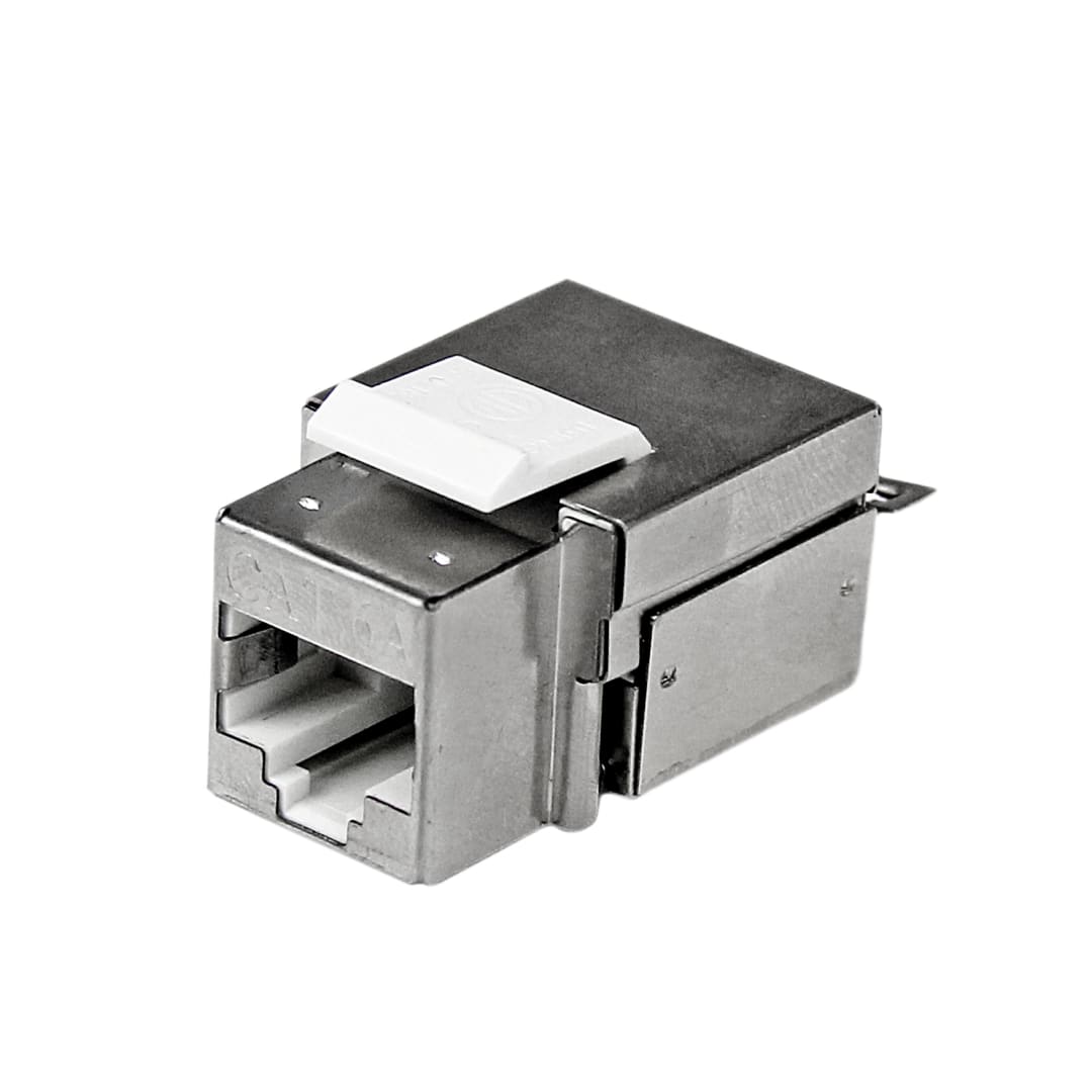 Cat 6a RJ45 Keystone Jack White - 110 Type