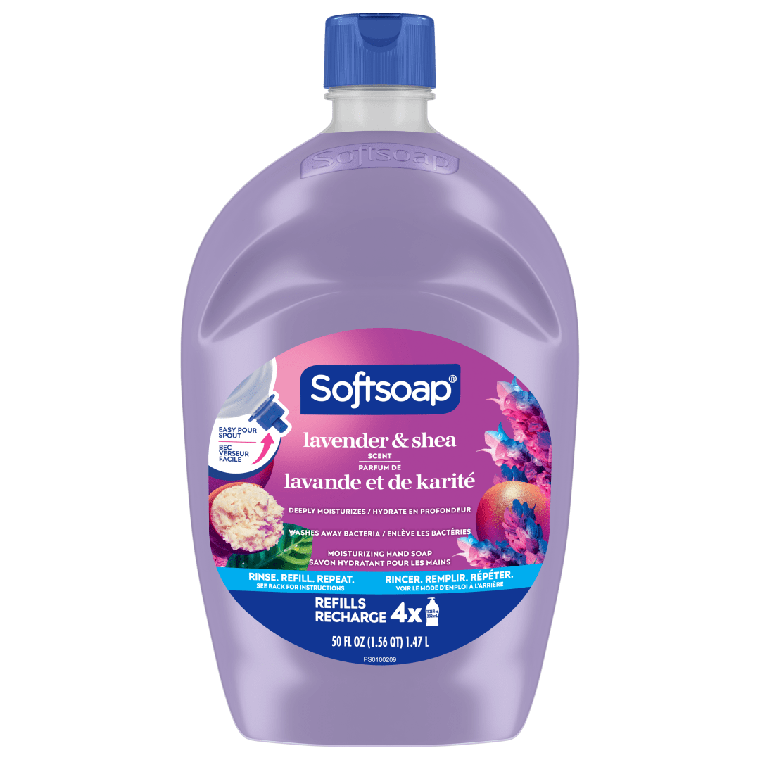 Softsoap Moisturizing Liquid Hand Soap, Kitchen and Bathroom Hand Soap, Lavender & Shea Scent, 50 fl oz Refill