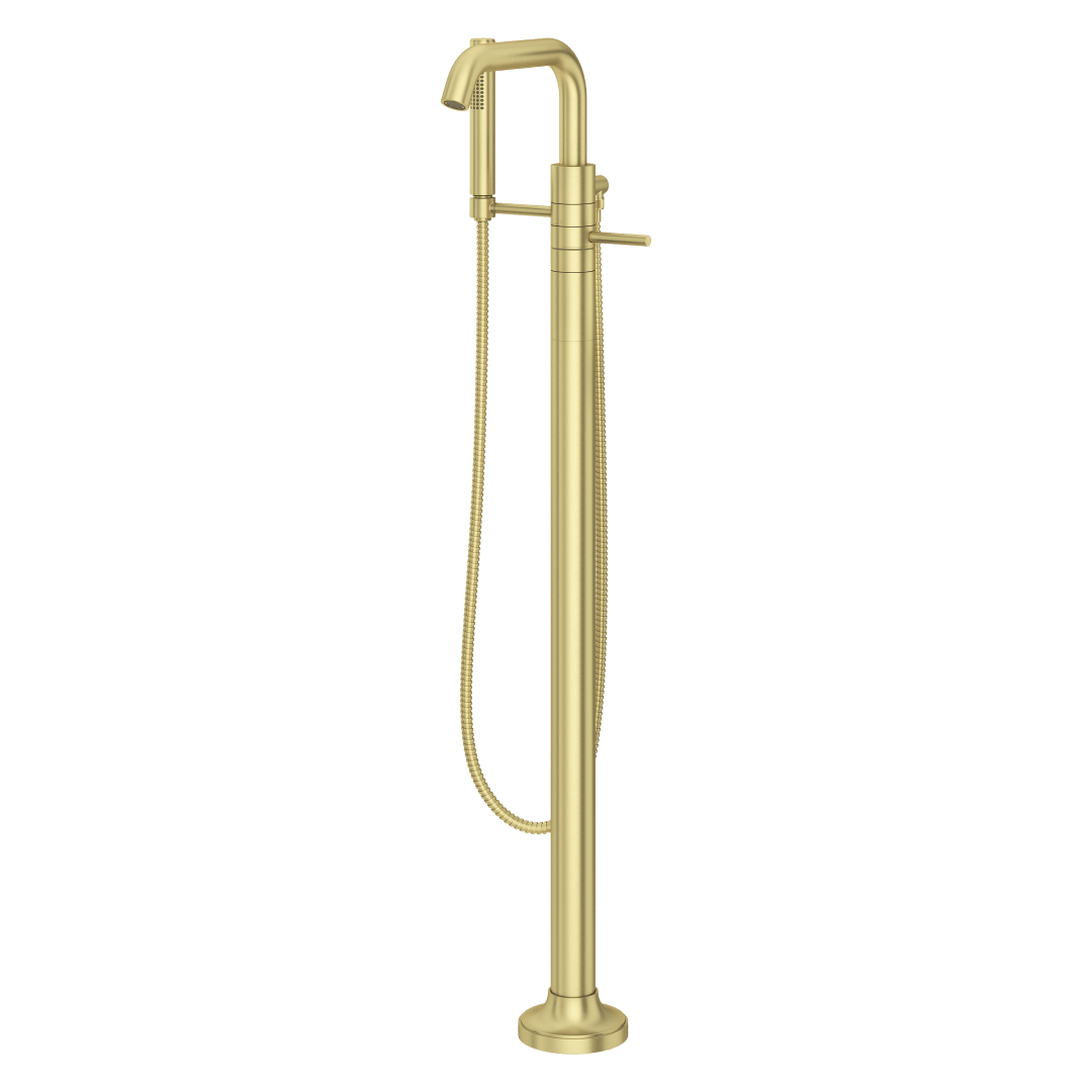 Tenet Tub Filler with Handshower in Brushed Gold