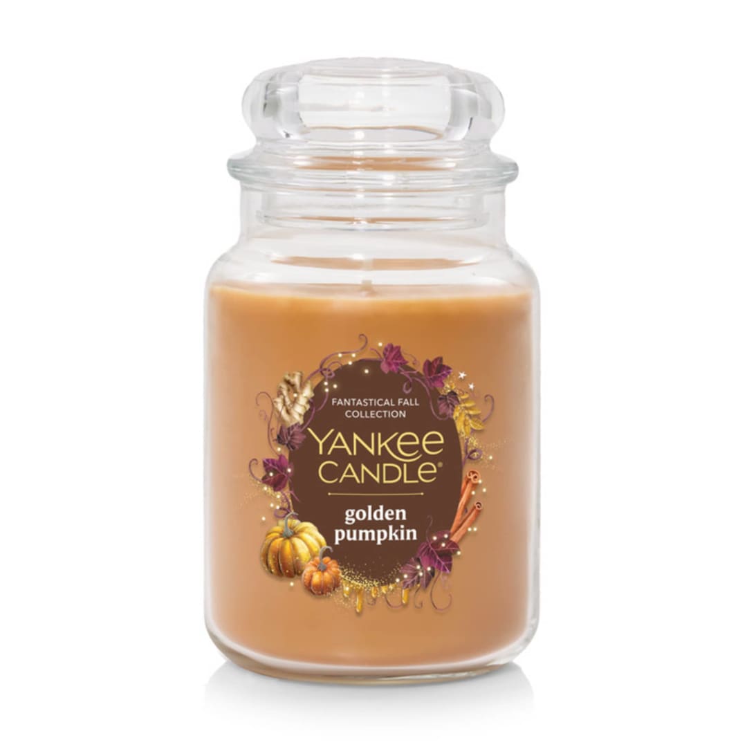 Yankee Candle Golden Pumpkin Original Large Jar Scented Candles, 22 oz