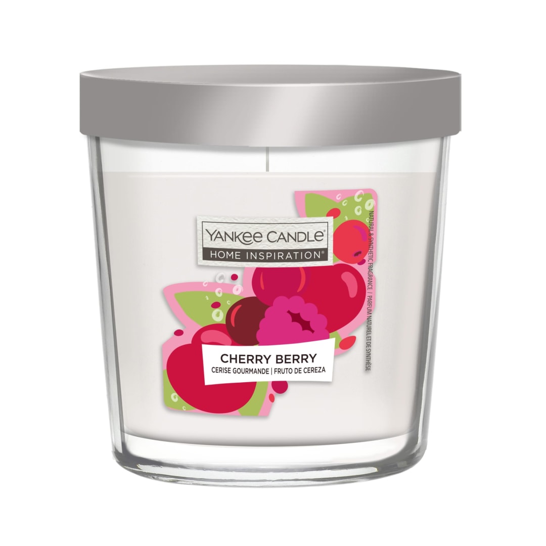 Yankee Candle® Home Inspiration Scented Candle | Cherry Berry Tumbler Candle | Up to 25 Hours Burn Time | Perfect Gifts for Women