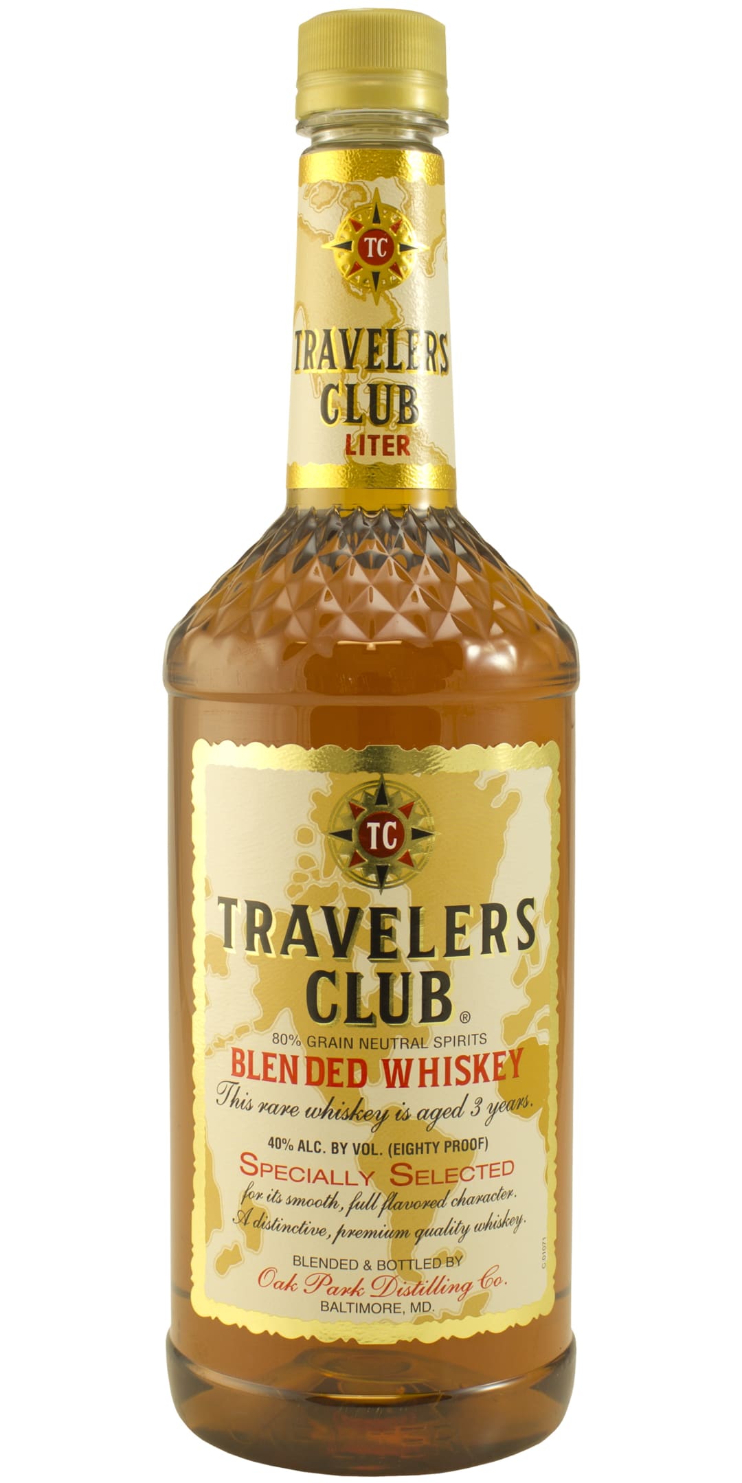 Travelers Club Blended Whiskey 1l 80 Proof