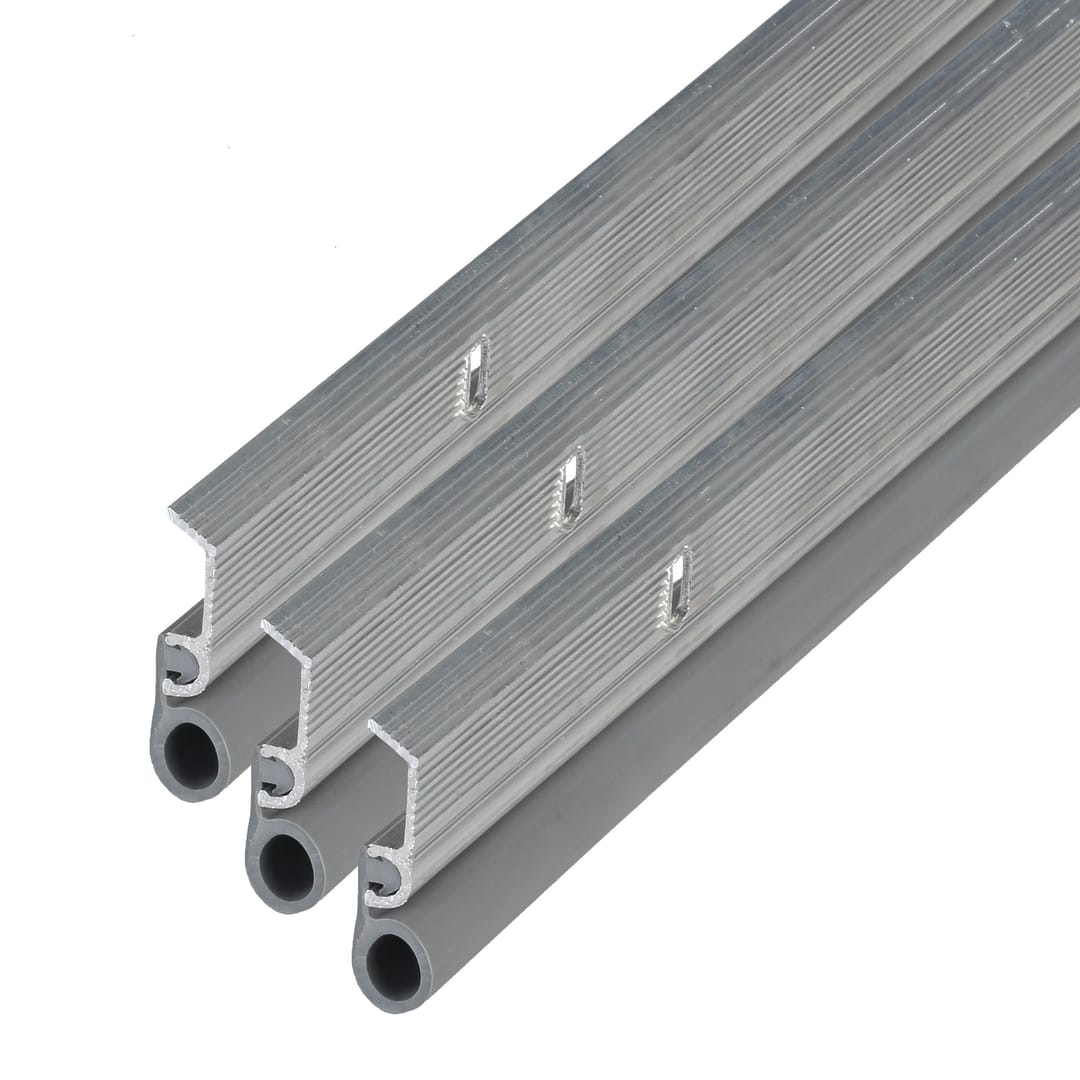01073 - Silver Aluminum and Vinyl Screw-on Top and Sides Door Seal Kit
